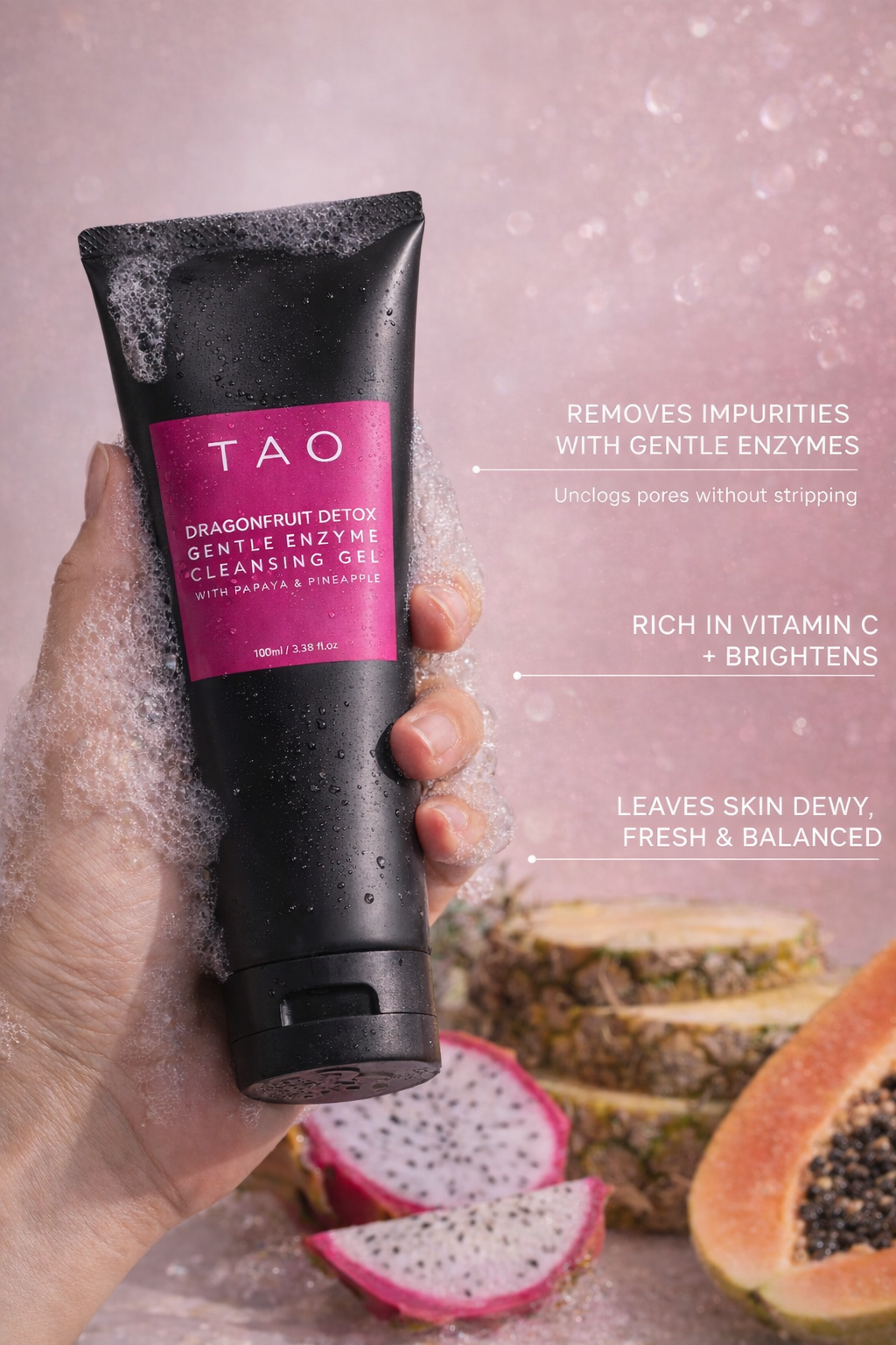 TAO - The Dragonfruit Detox - Hydrating and Pore Purifying Enzyme Gel Cleanser