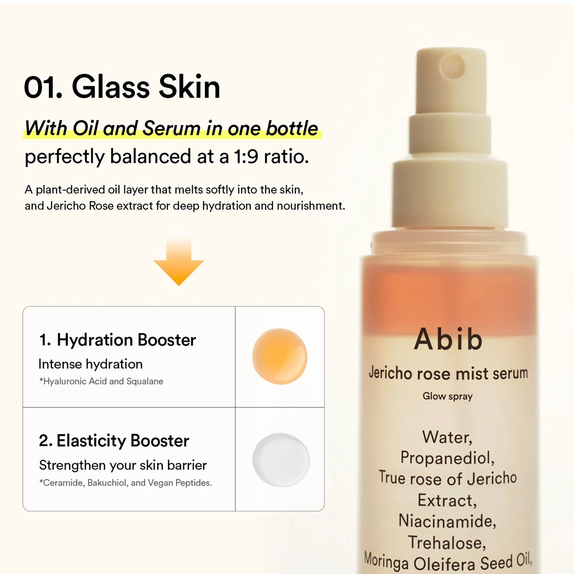 Abib Jericho Rose Mist Serum Glow Spray (3.38 oz)