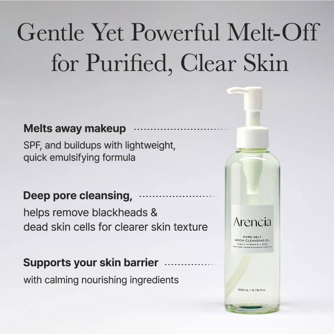 Arencia Pore Melt Mochi Cleansing Oil (6.76 oz)