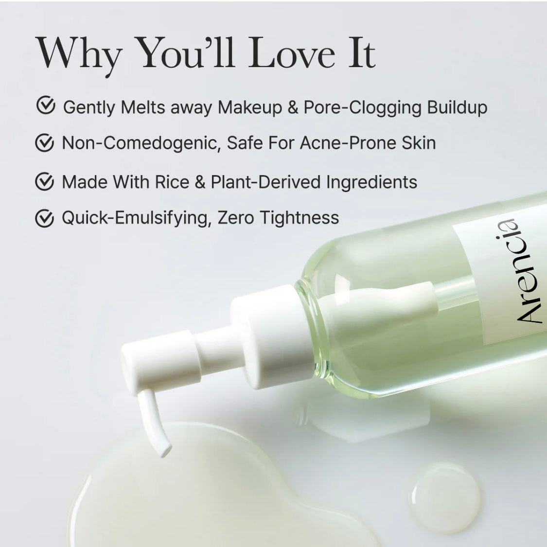 Arencia Pore Melt Mochi Cleansing Oil (6.76 oz)