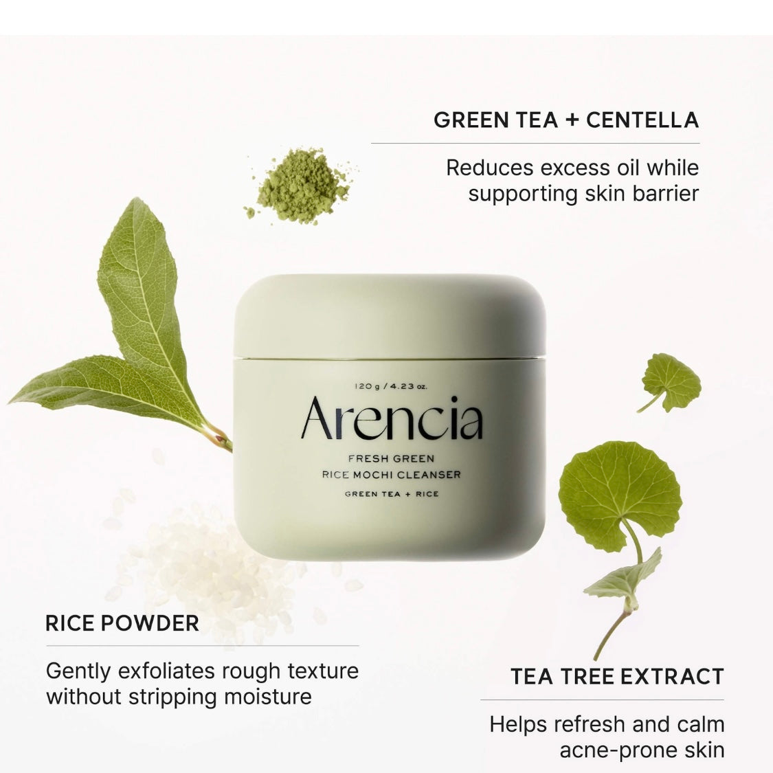 Arencia Fresh Green Rice Mochi Cleanser (4.23 oz)