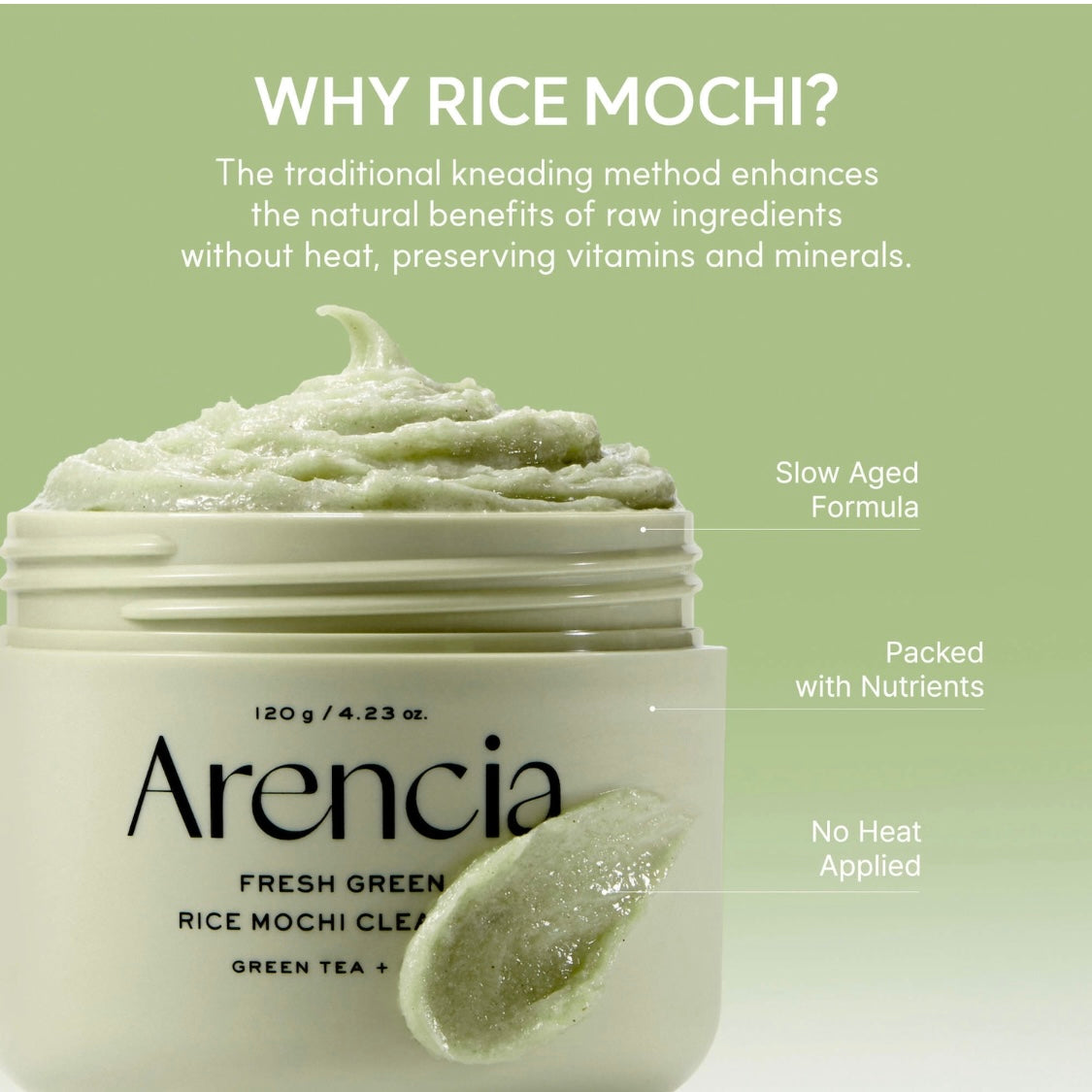 Arencia Fresh Green Rice Mochi Cleanser (4.23 oz)