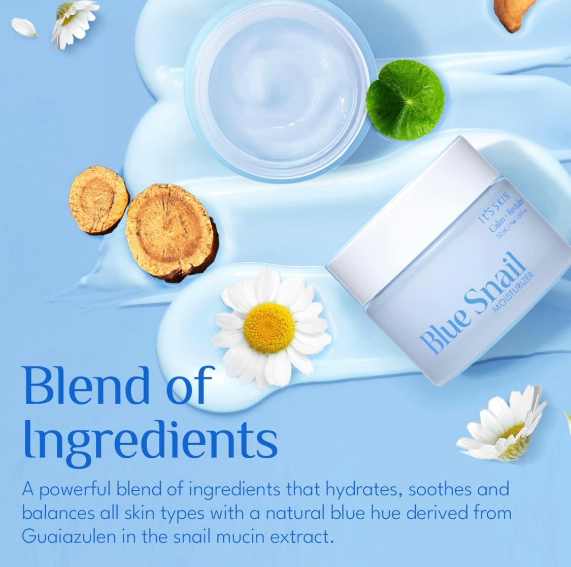 Blue Snail Cream (Water cream, 1.69 oz)