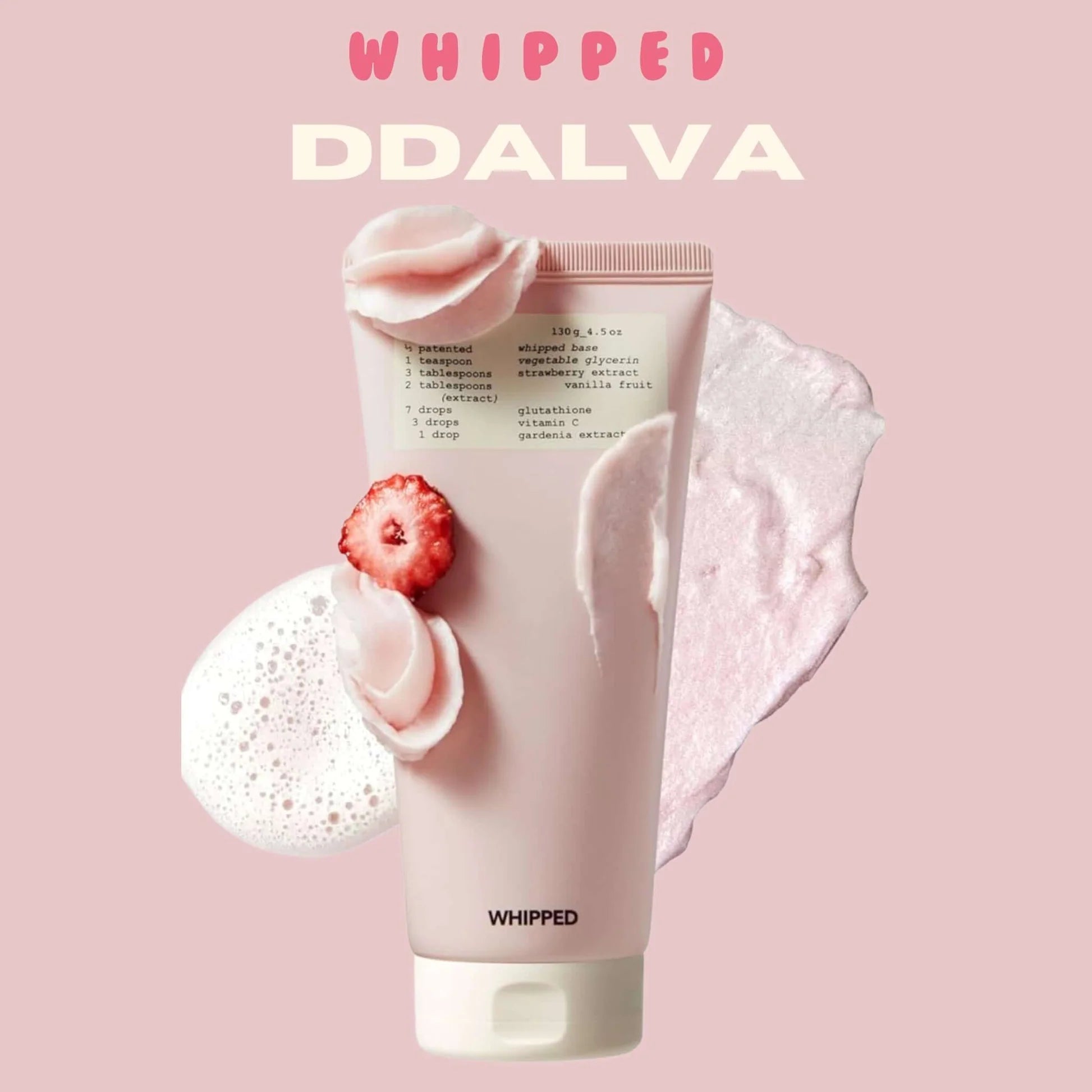 Whipped Ddalva Strawberry Vegan Pack Cleanser (4.5 oz)