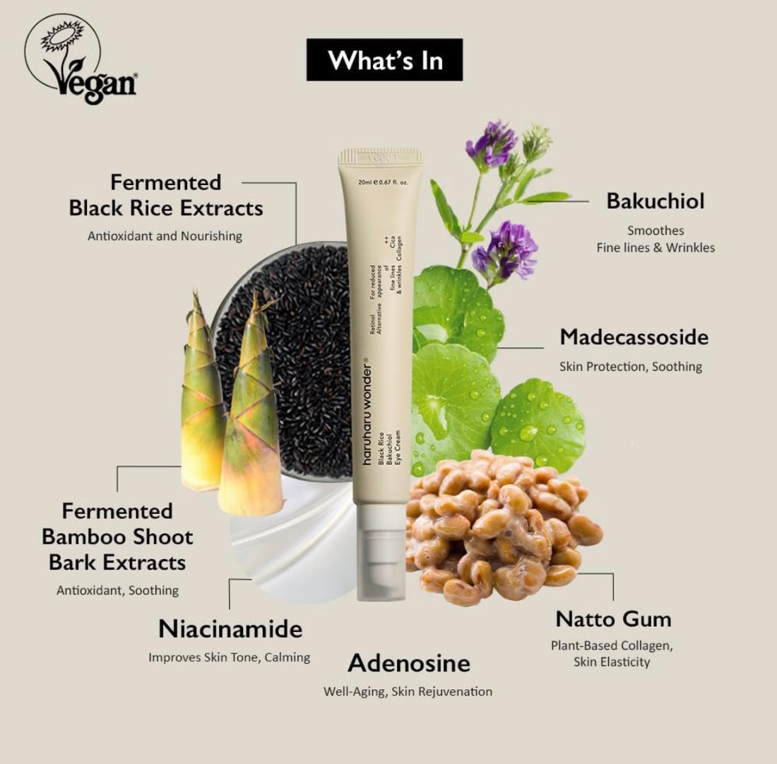 Haruharu Black Rice Bakuchiol Retinol Alternative Eye Cream (0.67 oz)