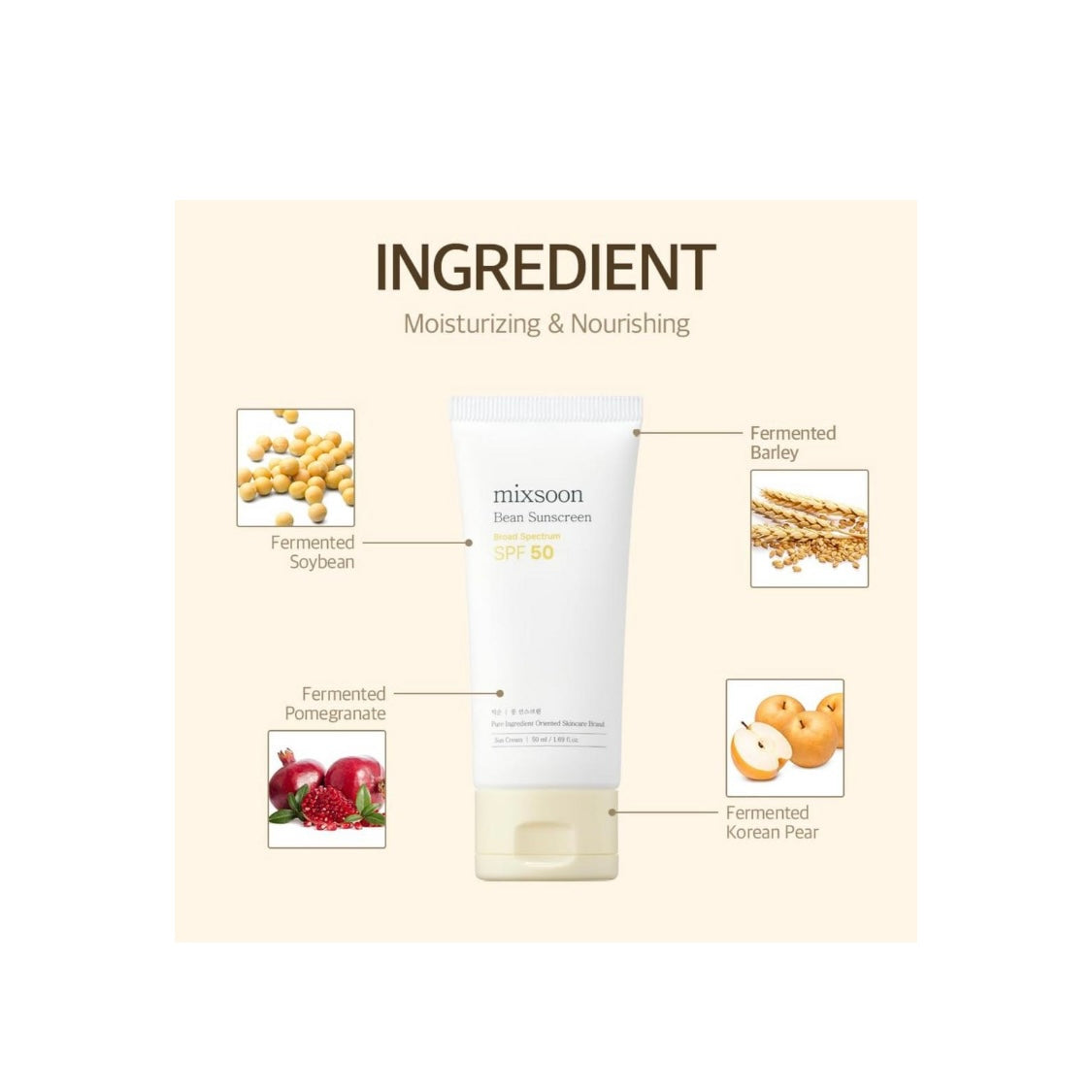Mixsoon Bean Sunscreen (1.69 oz)